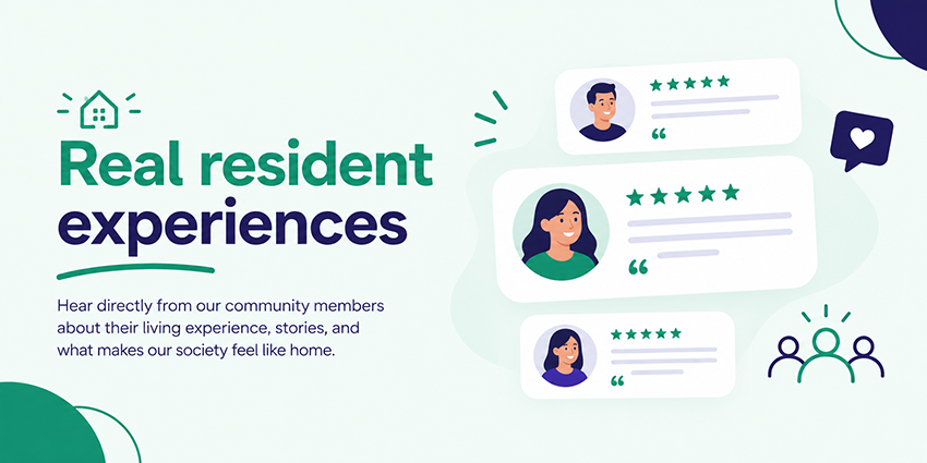 Resident testimonials with star ratings, standing for the real experiences on LIVZO